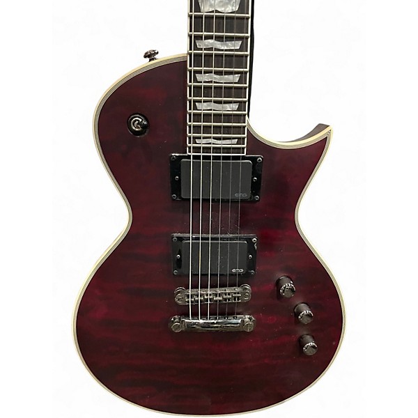 Used ESP LTD EC401 Red to Black Fade Solid Body Electric Guitar