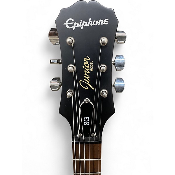 Used Epiphone SG Junior Matte Black Solid Body Electric Guitar