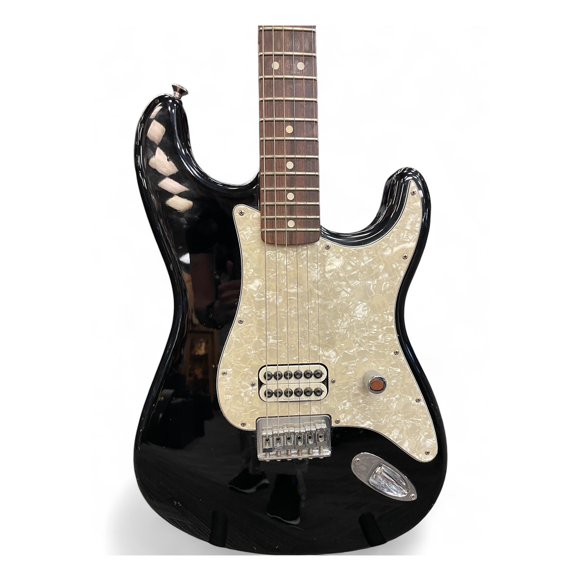 Used 2002 Fender Tom Delonge Signature Stratocaster Black Solid