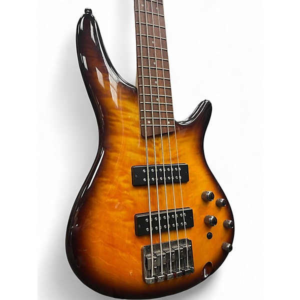 Used Ibanez SR405EQM Dragon Eye Burst Electric Bass Guitar