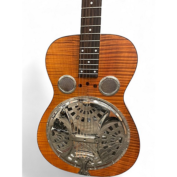 Used Dobro Hound Dog Deluxe Round Neck Natural Resonator Guitar
