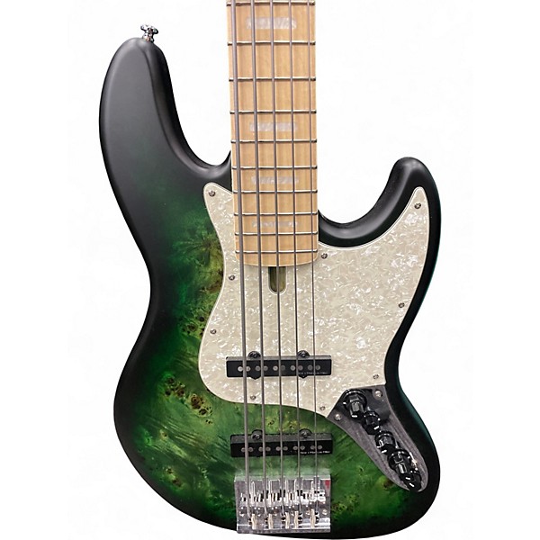 Used Sire Marcus Miller V7 Swamp Ash 5 String Satin Transparent Green Electric Bass Guitar