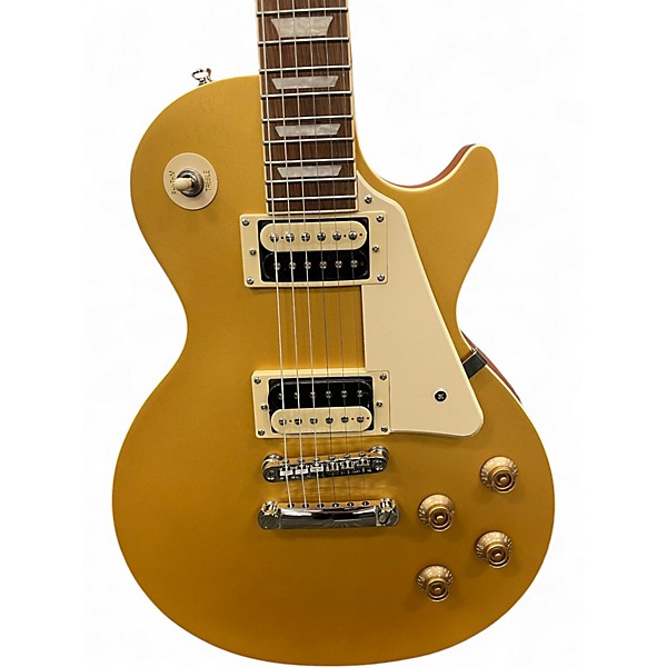 Used Epiphone Les Paul Traditional Pro IV Worn Metallic Gold Solid Body Electric Guitar