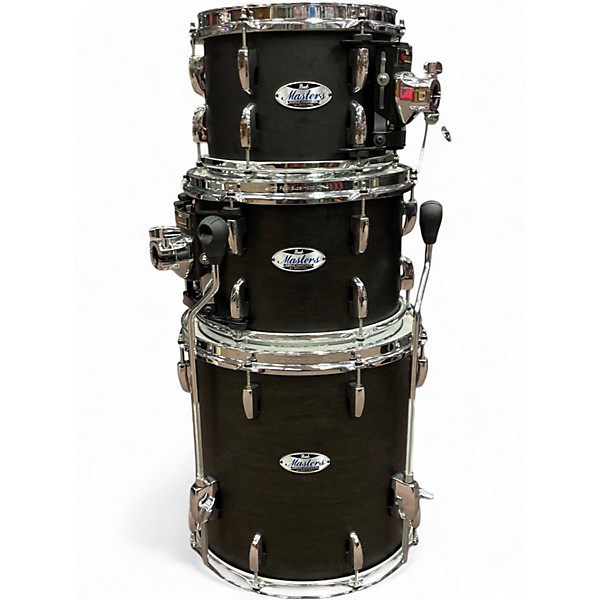 Used Pearl 4 Piece Master Maple Matte Black Mist Drum Kit