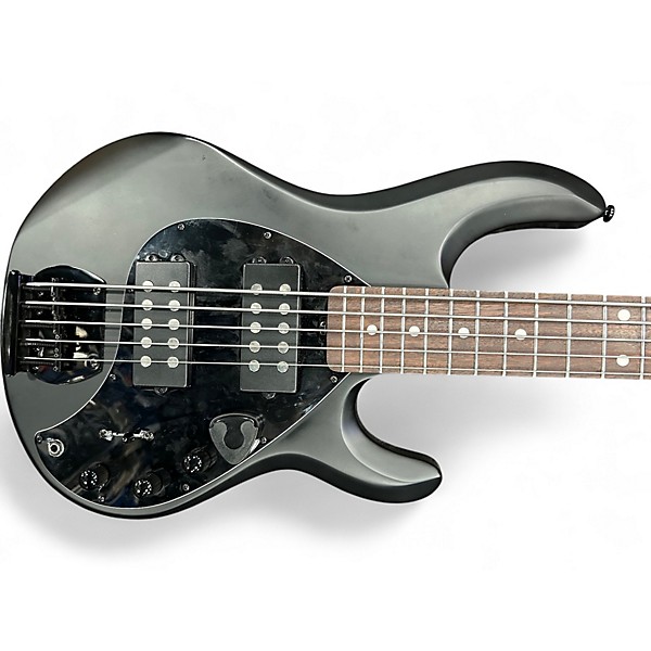 Used Sterling by Music Man StingRay Ray5 HH Stealth Black Electric Bass Guitar