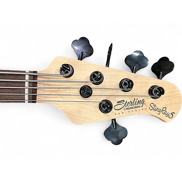 Used Sterling by Music Man StingRay Ray5 HH Stealth Black Electric Bass Guitar