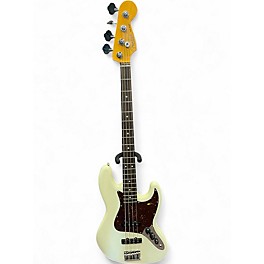 Used 2023 Fender American Professional II Jazz Bass White Electric Bass Guitar