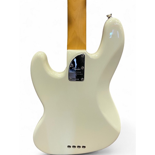 Used 2023 Fender American Professional II Jazz Bass White Electric Bass Guitar
