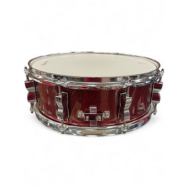 Used Ludwig 14X5.5 Breakbeats By Questlove Snare Red Sparkle Drum