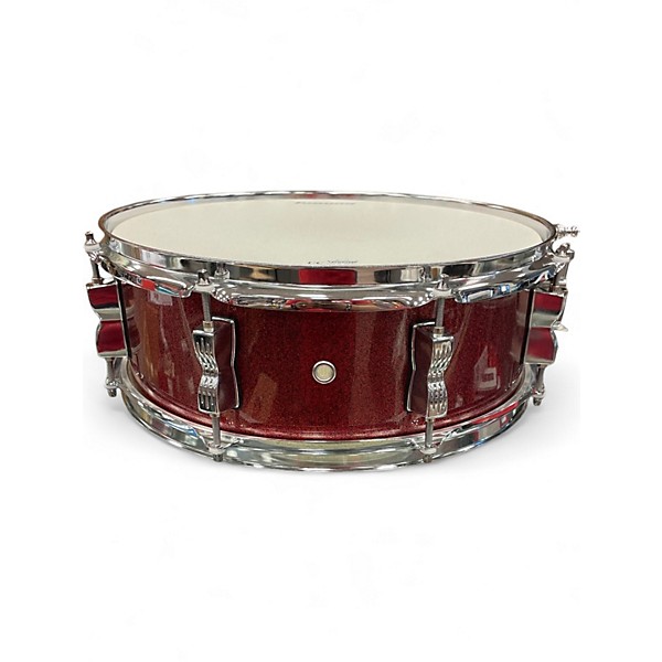 Used Ludwig 14X5.5 Breakbeats By Questlove Snare Red Sparkle Drum