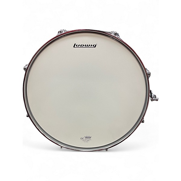 Used Ludwig 14X5.5 Breakbeats By Questlove Snare Red Sparkle Drum