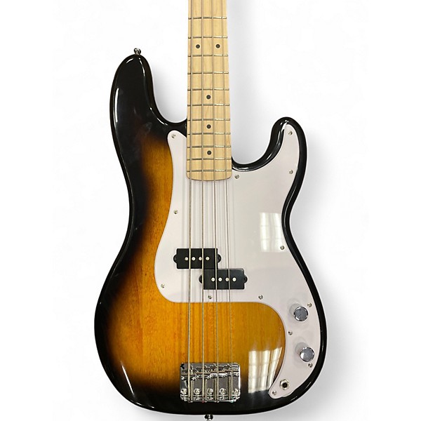 Used Squier Precision Bass 2 Color Sunburst Electric Bass Guitar
