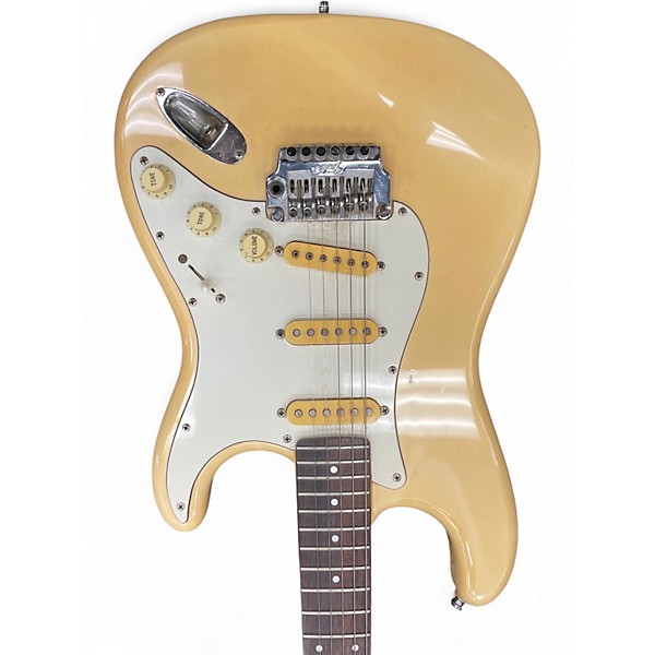 Vintage 1980s Fender Contemporary Stratocaster White Solid Body Electric Guitar