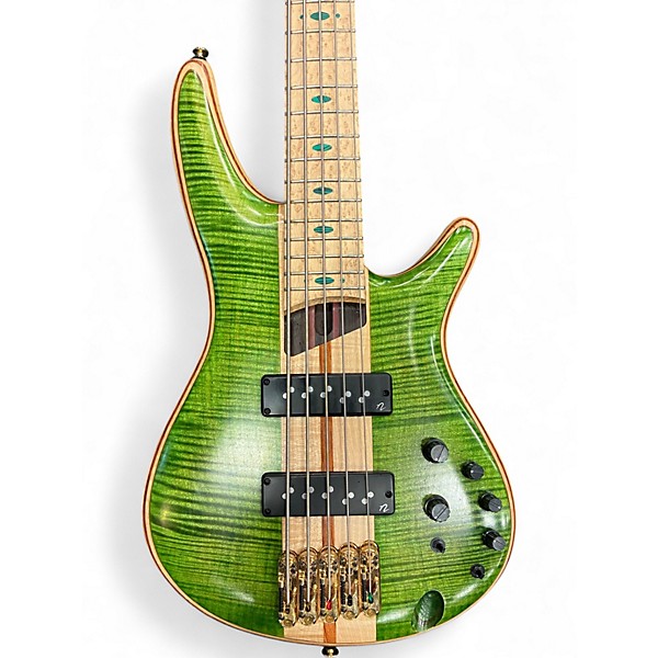 Used Ibanez SR5FMDX Emerald Green Low Gloss Electric Bass Guitar