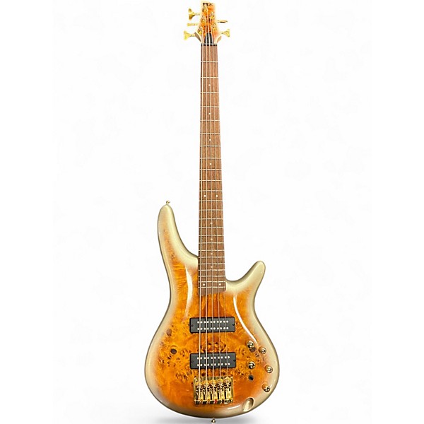 Used Ibanez SR405EPBDX Mars Gold Metallic Burst Electric Bass Guitar
