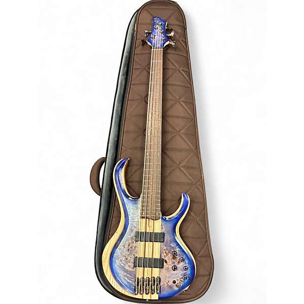 Used Ibanez BTB845 Cerulean Blue Burst Low Gloss Electric Bass Guitar