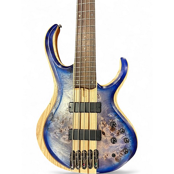 Used Ibanez BTB845 Cerulean Blue Burst Low Gloss Electric Bass Guitar