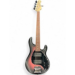 Used Sterling by Music Man StingRay Ray5HH Limited-Edition Ruby Red Burst Satin Electric Bass Guitar