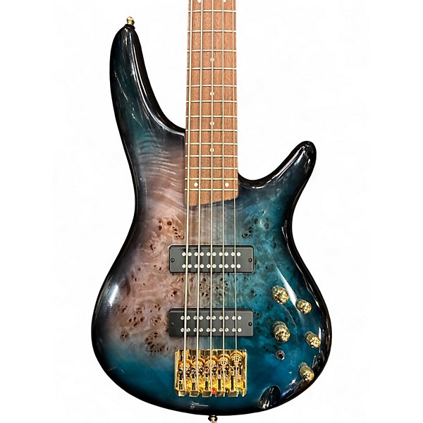 Used Ibanez SR405EPBDX Tropical Seafloor Burst Electric Bass Guitar