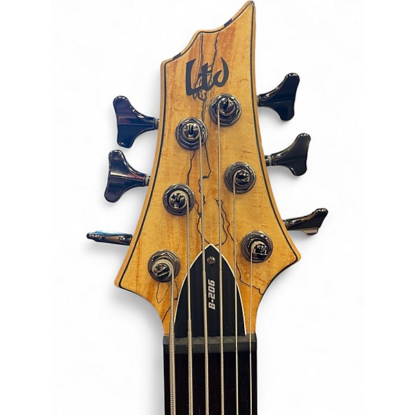 Used ESP LTD B206SM 6 String Natural Electric Bass Guitar