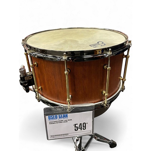Used Risen Drums 14in SNARE BUBINGA Natural Drum