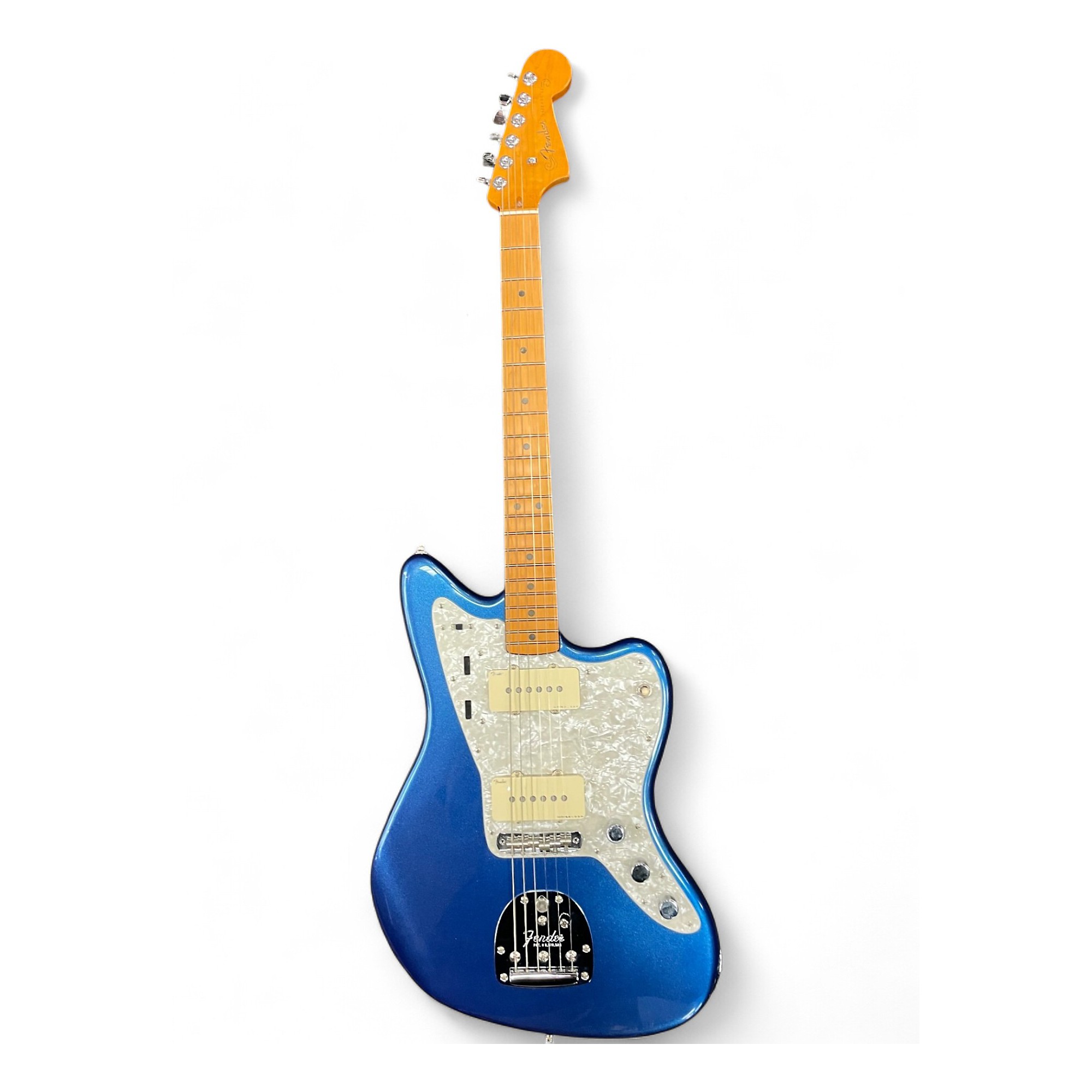 Used Fender American Ultra Jazzmaster Cobra Blue Solid Body