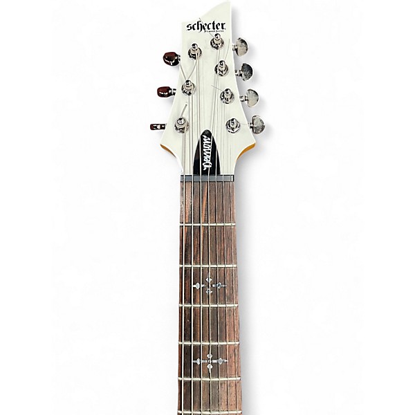 Used Schecter Guitar Research Demon 7 String Alpine White Solid Body Electric Guitar
