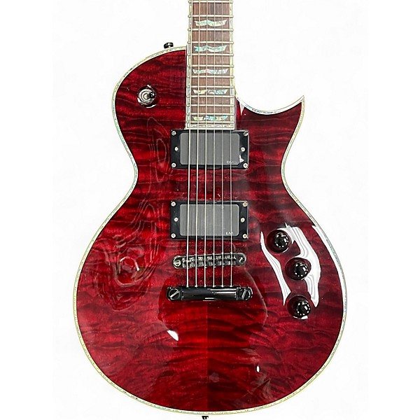 Used ESP EC1000 Deluxe Metallic Red Solid Body Electric Guitar