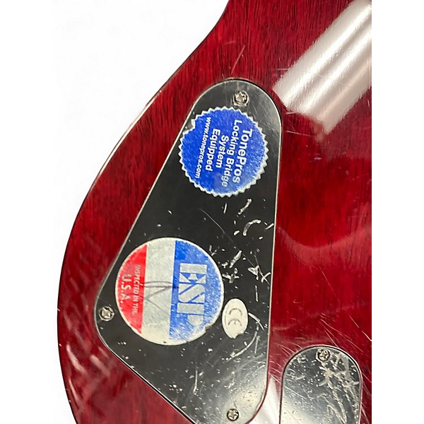 Used ESP EC1000 Deluxe Metallic Red Solid Body Electric Guitar