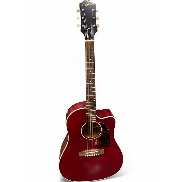 Used Epiphone J45EC Red Acoustic Electric Guitar