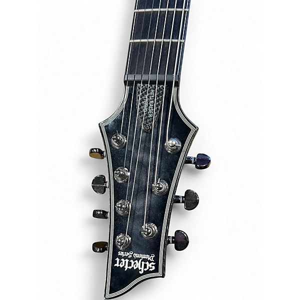 Used Schecter Guitar Research ROB SCALLON C7 MS WHITE BLACK Solid Body Electric Guitar