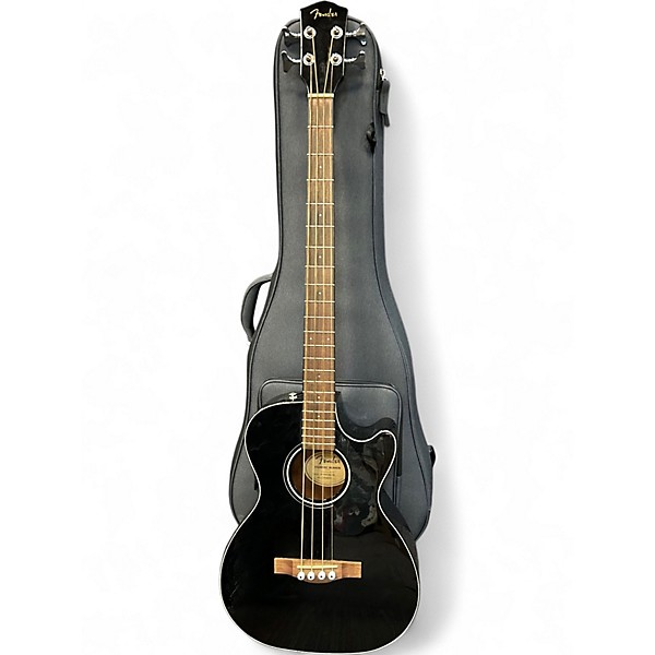 Used Fender CB-60SCE Black Acoustic Bass Guitar