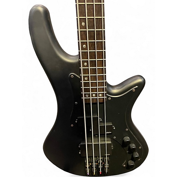 Used Schecter Guitar Research STILETTO STEALTH Black Electric Bass Guitar