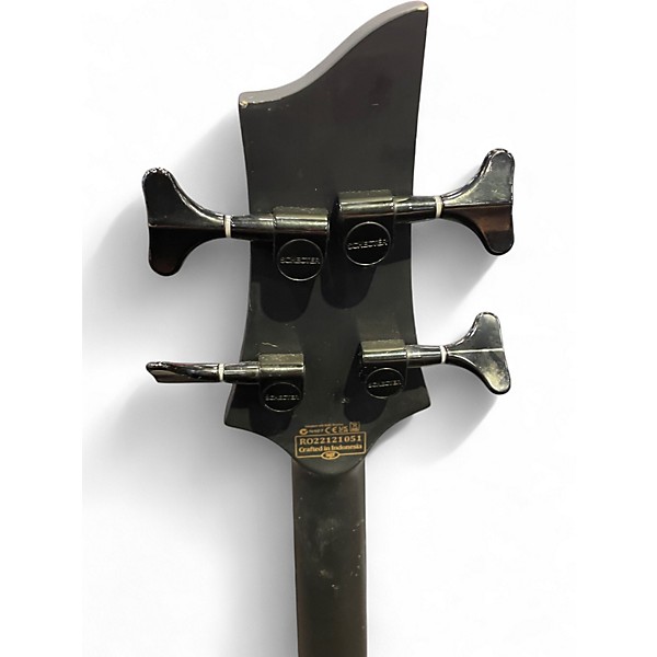 Used Schecter Guitar Research STILETTO STEALTH Black Electric Bass Guitar