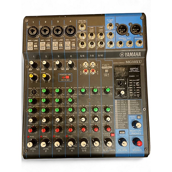 Used Yamaha MG10XU 10 Channel Mixer with Effects Unpowered Mixer