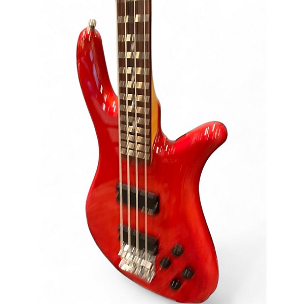 Used Spector Performer Deluxe Trans Red Electric Bass Guitar
