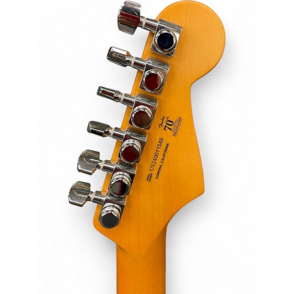 Used 2024 Fender American Ultra Stratocaster LH ARCTIC PEARL Electric Guitar