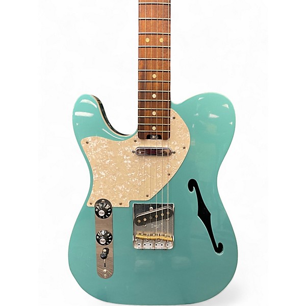 Used 2020 Buzelle BUZZCASTER THINLINE LEFTY OCEAN TOURQUOISE Electric Guitar
