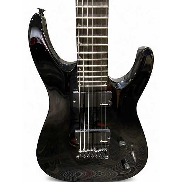 Used Jackson JS22-7 Dinky 7 String Black Solid Body Electric Guitar