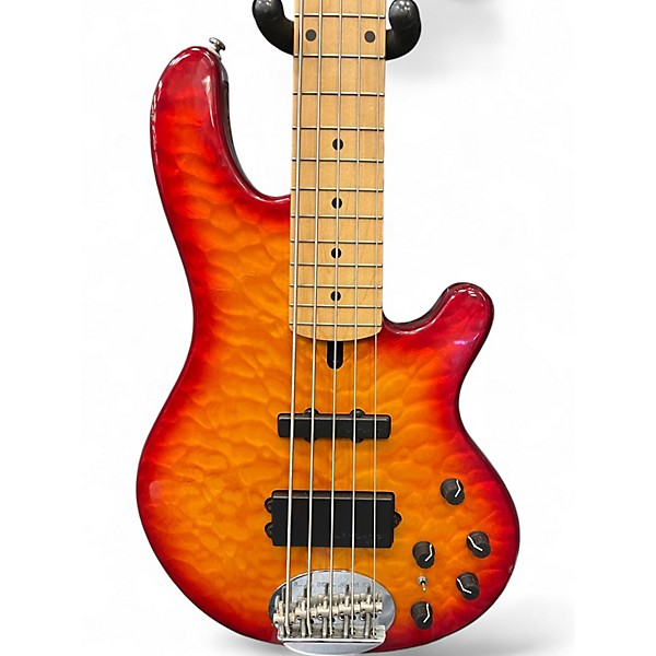Used Lakland 55-02 Skyline Series 5 String Cherry Sunburst Electric Bass Guitar