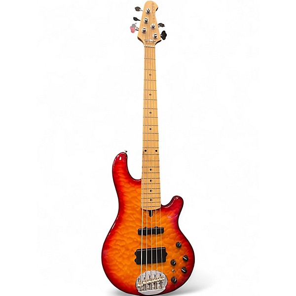 Used Lakland 55-02 Skyline Series 5 String Cherry Sunburst Electric Bass Guitar