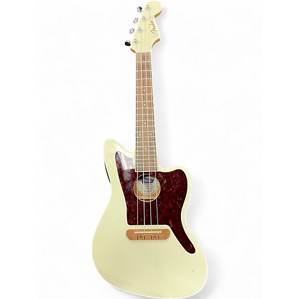 Used 2021 Fender Fullerton Jazzmaster Uke Olympic White Ukulele