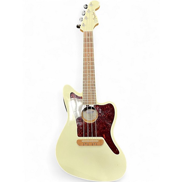 Used 2021 Fender Fullerton Jazzmaster Uke Olympic White Ukulele
