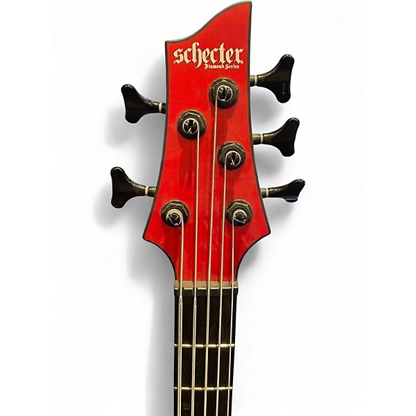 Used Schecter Guitar Research C5 GT Red Electric Bass Guitar