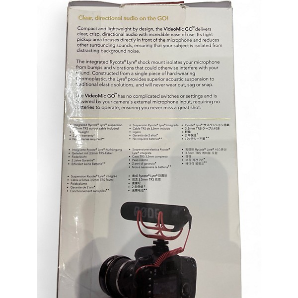 Used RODE Videomic Go Camera Microphones