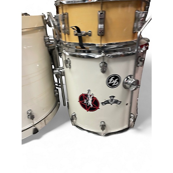 Used Ludwig 5 Piece element white Drum Kit