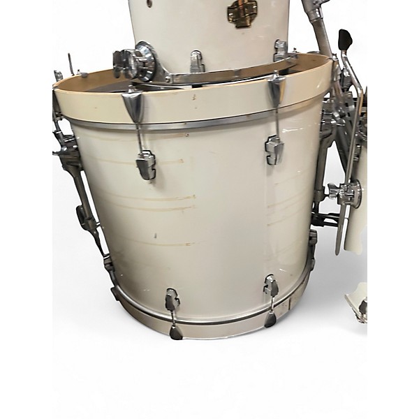 Used Ludwig 5 Piece element white Drum Kit