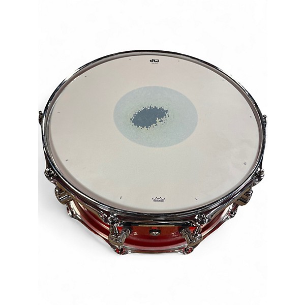 Used DW 14X6.5 Design Series Acrylic Snare Ruby Glass Drum