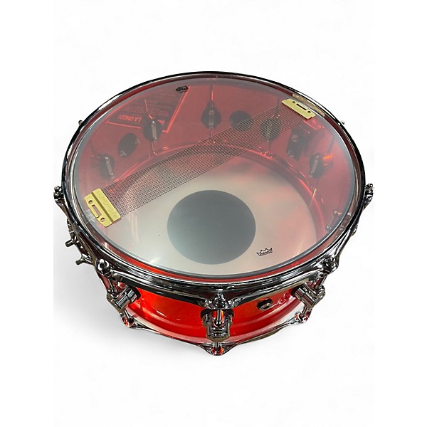 Used DW 14X6.5 Design Series Acrylic Snare Ruby Glass Drum