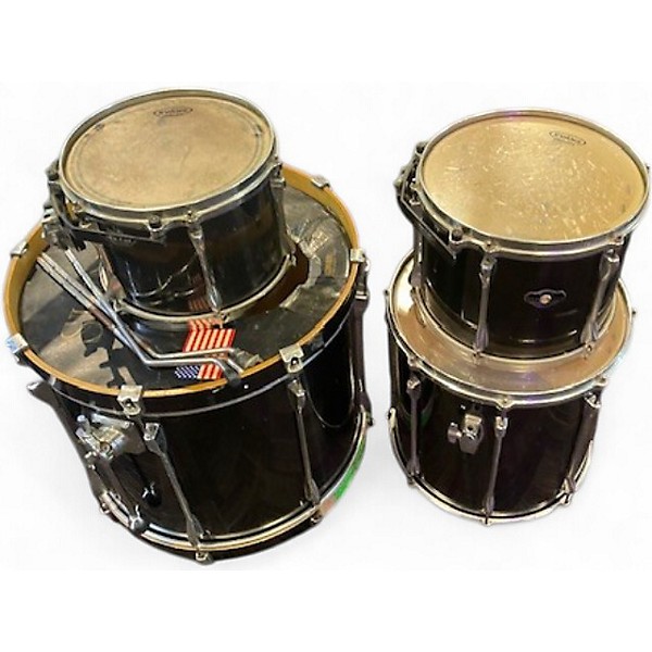 Used TAMA 4 Piece Superstar Black Drum Kit